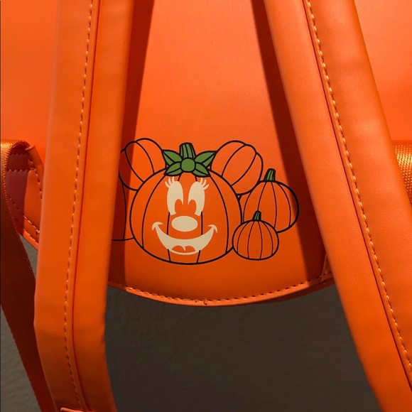 Orange Minnie Pumpkin Bow Backpack main image 4